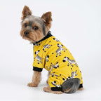 Fitwarm Zebra Dog Fleece Pajamas, Funny Winter Clothes for Small Dogs Boy Girl, Cozy Pet Onesie, Yellow, Black, White, XXL