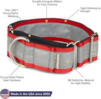 If It Barks - 1.5" Reflective Martingale Collar for Dogs - Adjustable - Made in USA - Strong, Durable, and Comfy - Ideal for Training - Suitable for Most Breeds - Small, Red