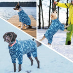 ROZKITCH Dog Shark Outfit, Pet Windproof Warm Cold Weather Jacket Vest with Luminous Zipper, Jumpsuit Apparel Outfit Clothes for Small Medium Large Dog Shark L
