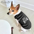 Parisian Pet Dog Shirt – 100% Cotton Shirts for Large Dogs – Black Sleeveless Bad to Da Bone Puppy Clothes – Lightweight and Breathable Dog Apparel – Funny Dogs Clothes - Stretchy Pet T Shirts