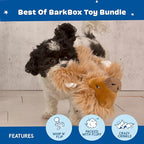 Barkbox Best of BarkBox Bundle – Squeaky Dog Toys – Plush Chew Toys – Puppy and Pet Toys for Medium and Large Dogs – Gordon The Sloth, Dingbert The Dragon, and Ollie The Octopus