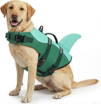 ASENKU Dog Life Jacket - Pet Safety Vest for Swimming & Boating, Shark Life Jacket with Floatation, Dog Lifesavers Swimsuits for Small Medium Large Dogs (MintMix, XL)