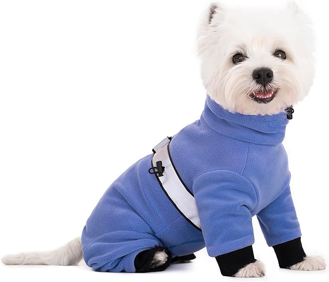 Dog Coats for Small Dogs, Polar Fleece Dog Pajamas Bodysuit for Small Medium Dogs, Dog Winter Jacket Dog Sweater Dog Vest for Small Dog, Dog Four-Legged Warm Clothes