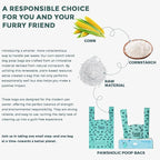 Cat Litter Disposal Bags and Dog Poop Bags with Handle,Cornstarch Based Extra Thick and Guaranteed Leak Proof Poop bags for Kitty and Doggy(180 Count 1.1 Gallon,Lavender Scent)