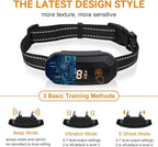 BT02 Bark Training Collar,Three Training Mode: Sound, Vibration, Shock, black