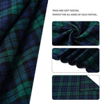 E-Clover Green Dog Bandanas Boy & Matching Scrunchie Set Plaid Scarf Kerchief for Small Dog Puppy Bandana Pet Owner Blue St Patrick Spring