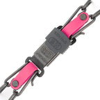 Herm Sprenger Black Stainless Steel Dog Collar with Quick Release ClicLock Buckle O-Ring Biothane Insert Training Collar Made in Germany (Passionfruit Pink, 23in x 3.2mm(Neck Size up to19-20in))