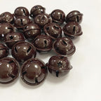 Pack of 50 Brown Small Bells for Crafts, 1 Inch Jingle Bells Little Bells for Crafting Dog Training Doorbell Cat Collar Christmas Tree Wedding Decorations (Brown)