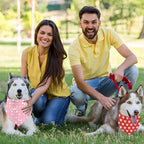 Valentine's Day Dog Bandana, 2 Pack Adjustable Holiday Party Birthday Pets Valentine Day Bandana Mother's Day Triangle Bibs Cat Scarf Set