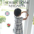Screen Door Magnets Double Sided – Keep People, Kids, and Dogs from Running into The Screen Door - Robbins Aria Star Fish
