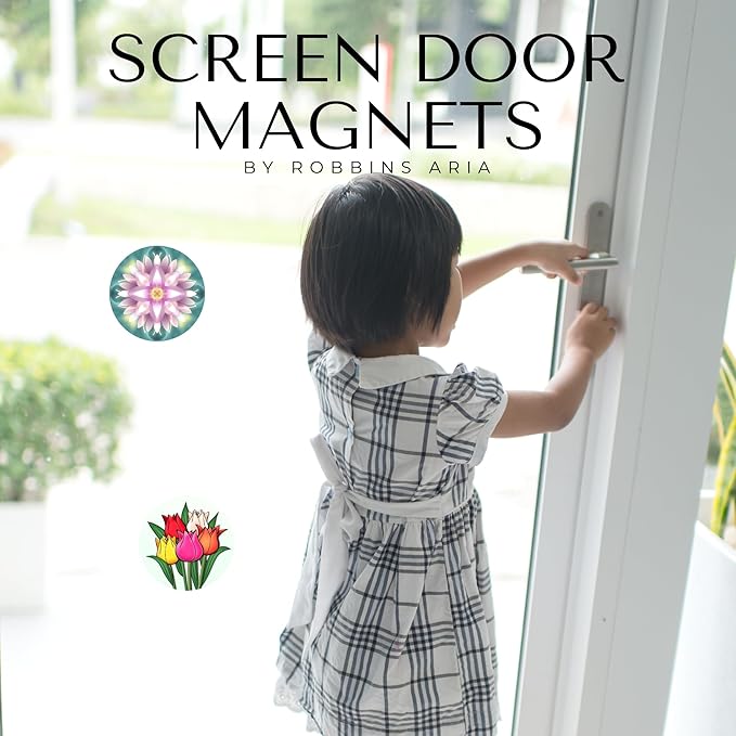 Screen Door Magnets Double Sided – Keep People, Kids, and Dogs from Running into The Screen Door - Robbins Aria Star Fish