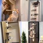Cat Tree Door Hanger, Door Hanging Cat Climber Shelves, 4-Levels Mounted Over Door Cat Climber for Indoor Cats