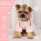 Dog Sweater Hoodie Dog Winter Clothes for Small Dogs Boy Girl Pet Hoodies for Dogs Cold Weather Coats Fall Puppy Sweatshirt Chihuahua Yorkie Cat Sweater Costumes