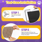 Wall Cat Scratcher for Indoor Cats,23.6x11.8”Corner Cat Scratcher,Cat Scratch Pad Furniture Protector for Door & Wall,Couch, Durable Cat Scratching Board Easy Mount(Deep Brown, 23.6”x11.8”)