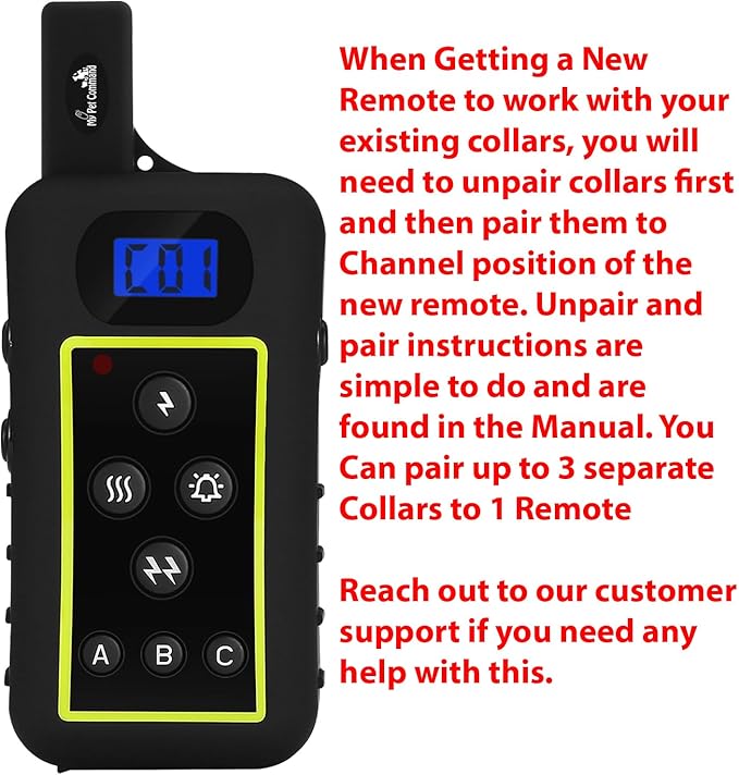 My Pet Command 1.25 Mile (6600 Ft) Dog Training Extra Remote Safe Dog Shock Collar Shock, Vibrate, Tone and Flashing Beacon Lights Waterproof Rechargeable Dog Hunting add Up to 3 Collars