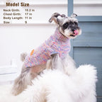 BEAUTYZOO Small Dog Sweater -Turtleneck Pullover Classic Cable Knit Fuzzy Winter Coat Dog Cold Weather Clothes for Small Medium Dogs Puppy Girl Boys(Rainbow Pink, S)