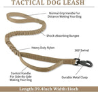 COOYOO Dog Collar,3 Piece Set Tactical Dog Collars, Adjustable Military Training Nylon Dog Collar with Control Handle and Heavy Metal Buckle for Medium and Large Dogs