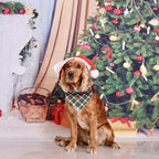 Elegant little tail Christmas Dog Bandana, Holiday Girl Boy Dog Bandanas for Small Medium Large Soft Dogs Washable Square Dog Scarf Adjustable Dog Kerchief