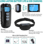 Dog Training Collar with Remote, Waterproof Dog Collar with Beep Vibration Shock, Adjustable 0 to 99 Shock Vibration Levels Dog Training Set for Small Medium Large Dogs