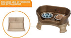 Neater Feeder Deluxe Mess-Proof Elevated Cat Bowls, 2 Height Adjustable (6” & 7.5”) No-Spill Raised Cat Bowl Stand, Whisker Friendly Stainless Steel Dishes for Indoor Cats, Made in USA, Bronze