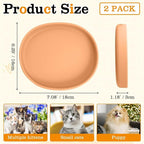 BNOSDM Silicone Dog Food Plate Shallow Dogs Bowl Flat Cat Dish 2 Pack Small Puppy Plates for Small Dog and Cats Whisker Fatigue Pet Feeding Bowls for Dry and Wet Food