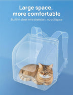 Pecute Cat Backpack Carrier, Large Space Cat Bubble Backpack, Breathable Cat Carrier, Shaded Dog Backpack Carrier, Ergonomic 3D Design for Travel, Hiking, Walk, Suitable for Shopping, Car, Vet, Black
