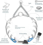 Herm Sprenger Chrome Plated Steel Dog Collar with Quick Release ClicLock Buckle and Biothane Insert Training Collar for Dogs Made in Germany (Cerulean Blue, 16in x 2.25mm(Neck Size up to 13-14in))