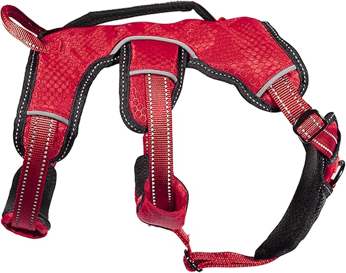 Tuff Pupper Escape Proof No Escape Dog Harness | 5 Point Adjustable Fit Harness for Dogs | Padded Dog Harnesses | Handle Dog Lift Harnesses