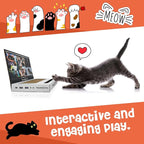 2PCS Cat Scratcher Laptop with 'Mouse' Jingle Ball, Stickers, 3-in-1 Cardboard Cat Interactive Toy, Kitten Toy & Cat Scratching Pad
