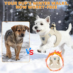 KOOLTAIL Plush Small Dog Harness and Leash Set, Warm Fleece No Pull Puppy Vest for Winter, Lightweight Reflective Step in Pet Harness for Medium Sized Dogs Boy Girl Outdoor Walking Cute Soft, Beige S