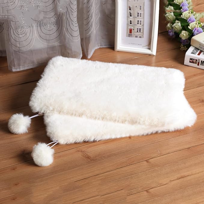 SHENGOCASE 10.6" x 17.5" Faux Rabbit Fur Cat Dog Bed Cushion Pad Mat for Cat Wall Box Furniture, Wall Bed Perch