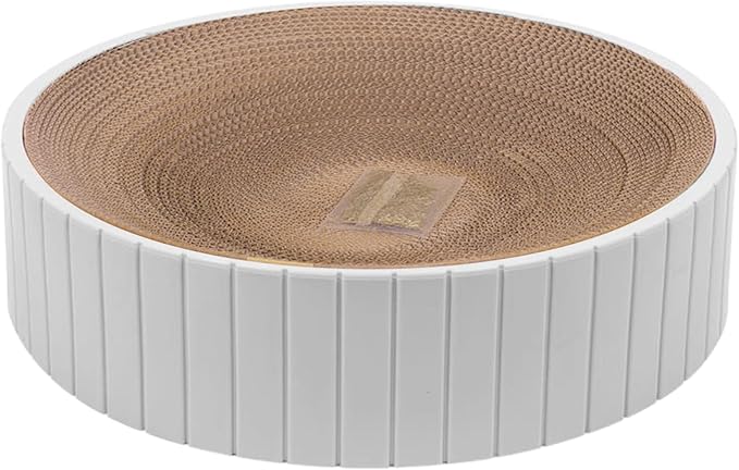Cardboard Cat Scratcher Round Cat Scratching Board Cardboard Bowl Nest Pet Scratch Scratching Pad Lounge Bed Corrugated Paper Design for Clawing and Resting