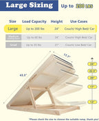 Dog Ramp for Bed & Couch for Large Dogs - Joint-Friendly, Anti-Slip, Adjustable, Extra Wide & Stable, Up to 200 lbs