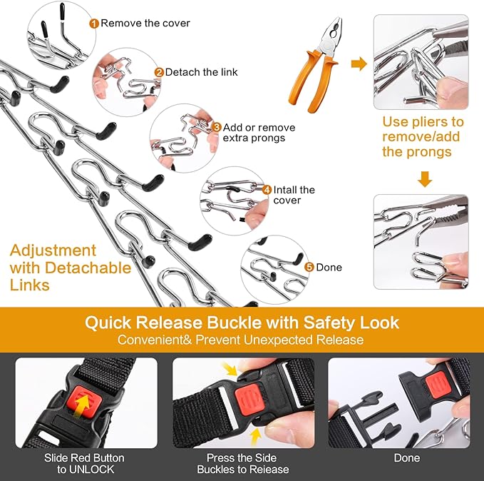 Prong Training Collar with Comfort Tips and Quick Release Snap Buckle - Classic Collar and Leash for Small to Large Dogs