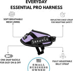 ShawnCo Essential Pro Dog Harness, No-Pull Pet Vest with 3 Leash Clips and Removable, Reflective Side Patches, Adjustable and Padded Harness for Small, Medium and Large Dogs (ICY Lilac, XS)