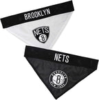 Pets First NBA Dog Bandana - Brooklyn Nets Reversible Pet Bandana. 2 Sided Home & Away Sports Bandana with a PREMIUM Embroidery TEAM Logo, Small/Medium