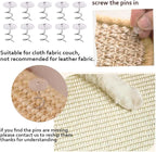 HAOZAIKEJI Cat Scratcher Mat Sofa Protector Natural Sisal Cat Scratching Mat Cat Scratch Couch Cover Heavy Duty Couch Guard Scratch Pad for Grinding Claws Protecting Furniture (Thicken Gray Long)