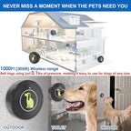 Dog Door Bell, Dog Bell for Training Doggie Door Bell for Dog Puppy Training Sliding Door/Go Outside Doorbell and Waterproof Touch Button