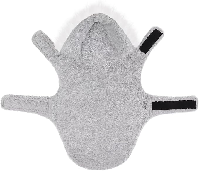 HDE Dog Puffer Jacket Fleece Lined Warm Dog Parka Winter Coat with Harness Hole Patriotic - M