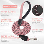 Dog Harness and Leash Set, No Pull Saddle Style Pet Harness, Breathable Mesh Adjustable Reflective Dog Vest for Dogs and Cat Medium Small Harness 2 D-Rings (Pink, XS)