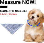 Segarty 30 Pack Dog Bandanas, 22.8"x15.7" Triangle Plaid Bibs Pet Scarf Accessories Bulk for Medium Small Dogs Cats Large Puppy Dogs, Adjustable Washable Reversible Boy Pets Birthday Kerchief
