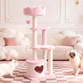 Happy & Polly Cat Tree for Cats, 52.8 Inches, All Breed Sizes, Climbing, Indoor, Wood and Sisal, Floor Mount, Modern