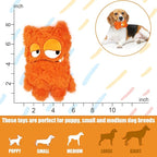Squeaky Dog Toy, Plush Stuffed Dog Toy Keep Them Busy Tug of War Dog Chew Toy for Small Medium Large Dogs (Orange)