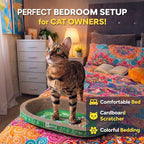 Cat Scratcher Lounge Cardboard Bed – Sturdy Oval Shape for Claw Care and Comfort