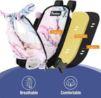 Pawaboo Adjustable Dog Carrier Purses, Pet Front Cat Travel Bag Dog Carrier Purses for Traveling Hiking Camping, Legs Out, Easy-Fit for Small Medium Dogs, XL, Purple Marble