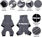 Polar Fleece Dog Pajamas Bodysuit - Small Medium Dog Winter Jacket & Sweater - Four-Legged Warm Clothes