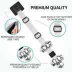 Dog Bells to Go Outside Dog Door Bell Premium Quality Buckle Adjustable Dog Bell Dog Attached to doorknob or Anywhere Near The Door, Length and Height Adjustable