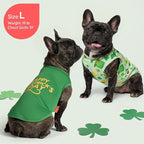 KYEESE 2Pack St. Patrick's Day Dog Shirt, Breathable Tank Top Sleeveless Dog T Shirts for Small Dogs Boy Girl, Lightweight Dogs Clothes Pet Outfit for Holiday, Green, M