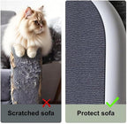 Heavy-Duty Cat Scratch Couch Furniture Protector, Adhesive Cat Scratch Pad Deterrent for Furniture, DIY Climbing Cat Scratcher Couch Protector from Cat Claws Scratching (Premium Grey, 78.7x15.7Inch)