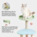 VETRESKA Cat Tree Cat Tower 38.6'' for Indoor Cats with Jute Covered Scratching Posts and Sweetheart Shape Platform, Multi-Level Cat Tower Activity Center Furniture for Kittens Cats and Pets